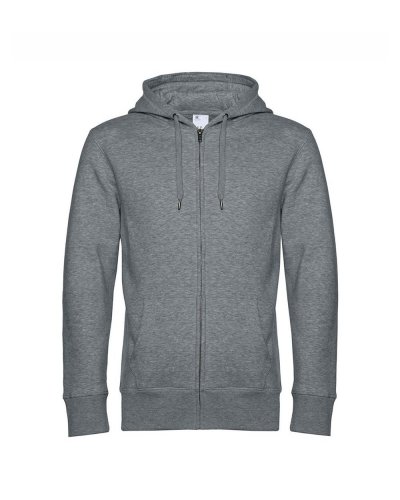 KING Zipped Hood Heather Mid Grey