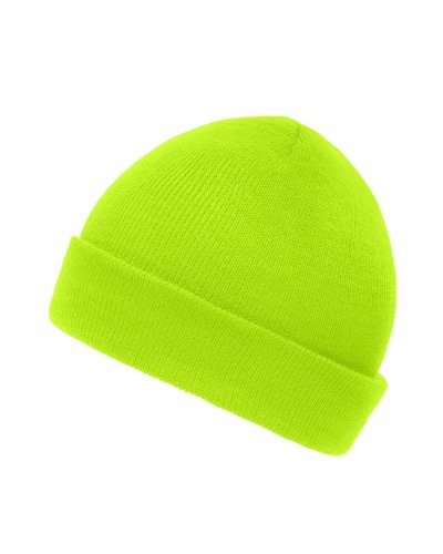 Knitted Cap for Kids Neon-yellow