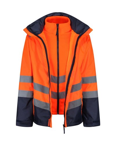 Giacca 3 in 1 Pro Hi-Vis Orange / Navy