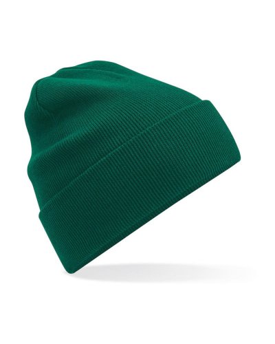 Berretto con risvolto in cotone organico Original Bottle green