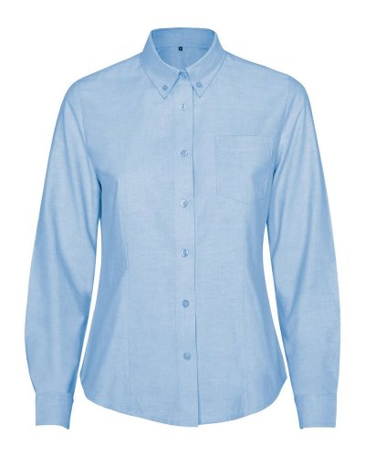 Camicia Oxford Woman Celeste