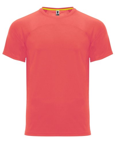 T-shirt tecnica unisex Monaco Corallo Fluo