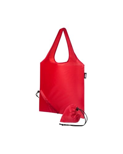 Tote bag pieghevole in RPET Sabia Rosso