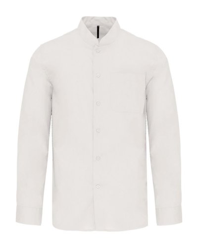 Camicia uomo collo alla coreana manica lunga