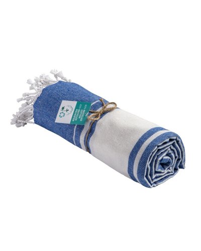 Telo mare/pareo con frange Blu Royal