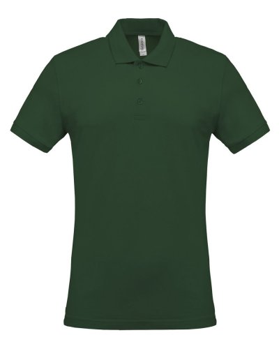 Polo piqué uomo manica corta Forest Green