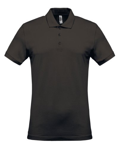 Polo piqué uomo manica corta Dark Grey