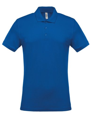 Polo piqué uomo manica corta Light Royal