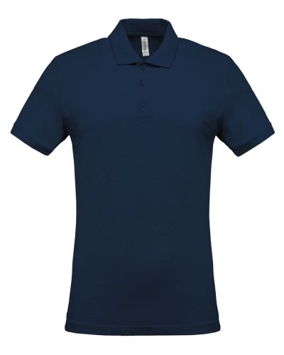 Polo piqué uomo manica corta Navy
