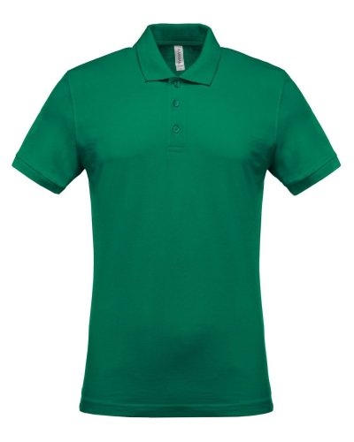 Polo piqué uomo manica corta Kelly Green