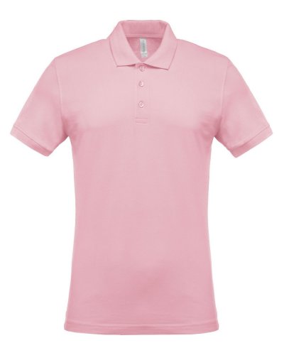 Polo piqué uomo manica corta Pale Pink