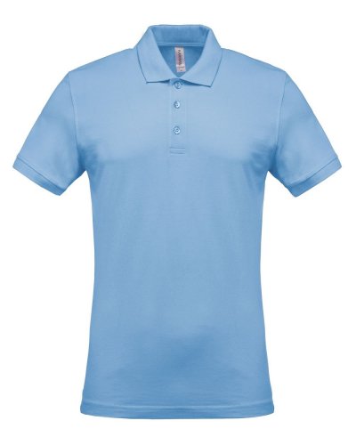 Polo piqué uomo manica corta Sky Blue