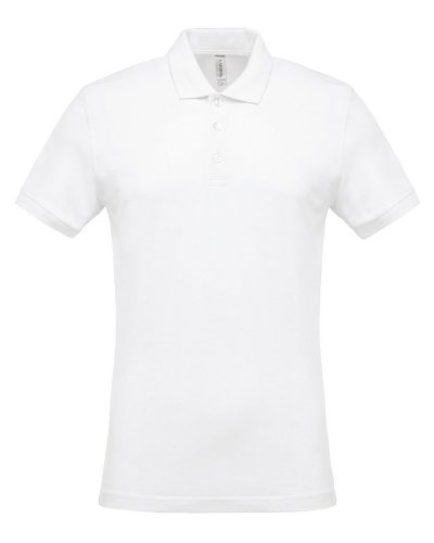 Polo piqué uomo manica corta White