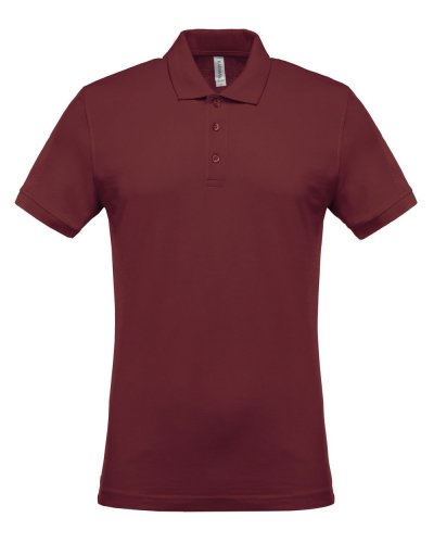 Polo piqué uomo manica corta Wine