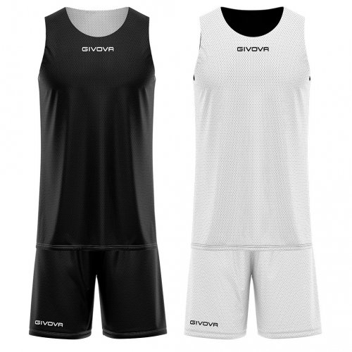 Kit double in mesh Nero/Bianco
