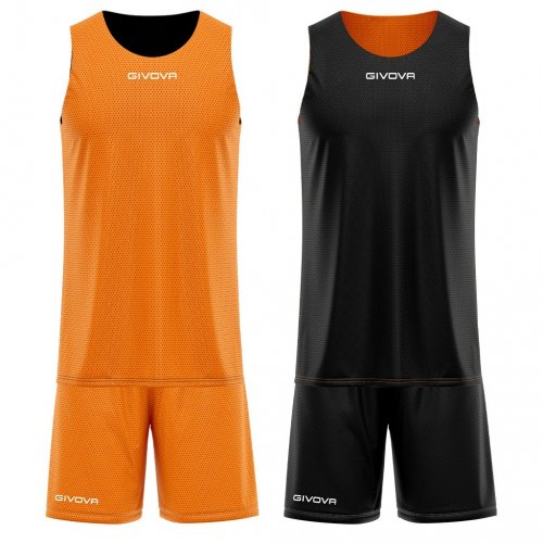 Kit double in mesh Arancio/Nero