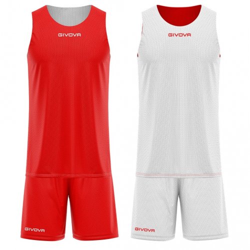 Kit double in mesh Rosso/Bianco