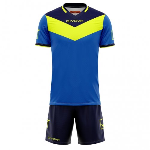 Kit campo fluo interlock Azzurro/Giallo Fluo
