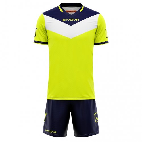 Kit campo fluo interlock Giallo Fluo/Blu
