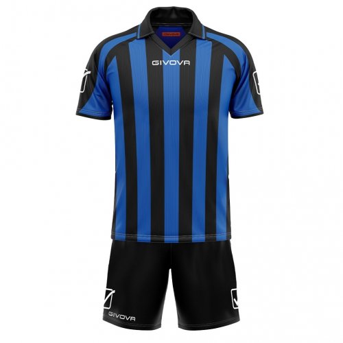 Kit supporter Nero/Azzurro