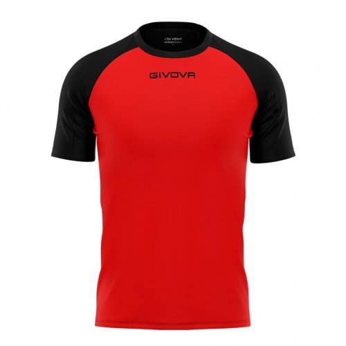 T-shirt capo Interlock Rosso/Nero