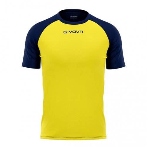 T-shirt capo Interlock Giallo/Blu