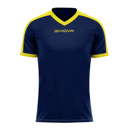 T-Shirt interlock revolution Blu/Giallo