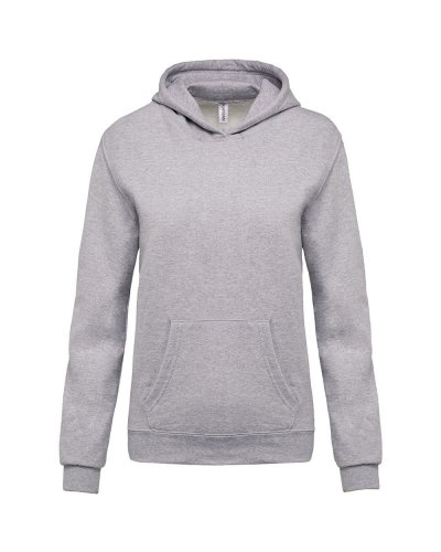 Felpa bambino con cappuccio foderato Oxford Grey