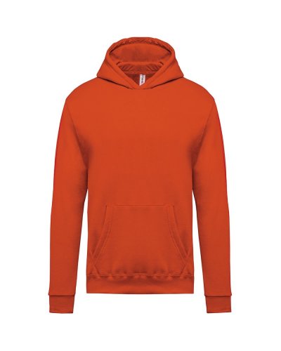 Felpa bambino con cappuccio foderato Orange