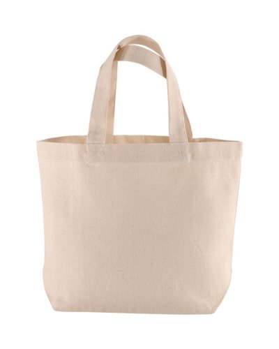 Shopper in cotone con soffietto da 120 gr