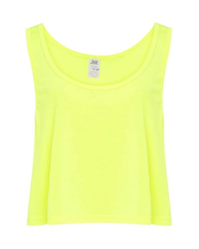 Top corto da donna con spalline larghe Gold Fluor