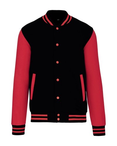 Giubbotto in felpa Teddy unisex Black / Red