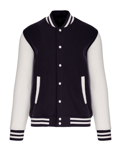 Giubbotto in felpa Teddy unisex Navy / White