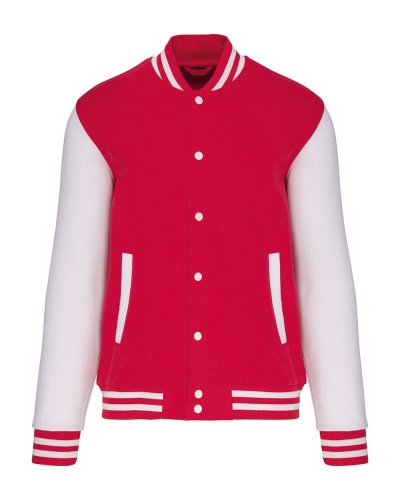 Giubbotto in felpa Teddy unisex Red / White