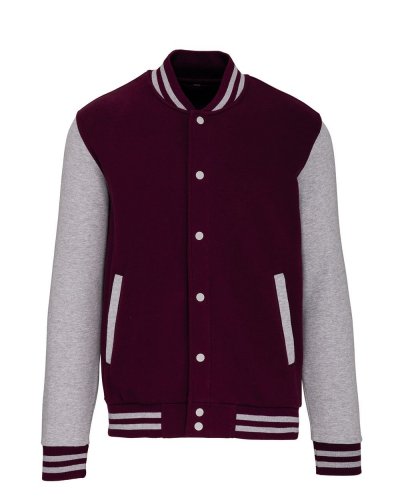 Giubbotto in felpa Teddy unisex Wine / Oxford Grey