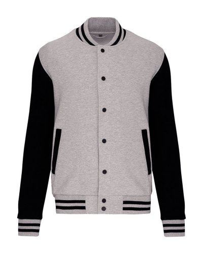 Giubbotto in felpa Teddy unisex Oxford Grey / Black