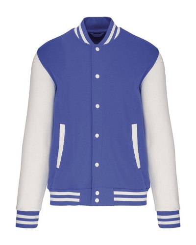 Giubbotto in felpa Teddy unisex Light Royal Blue / White