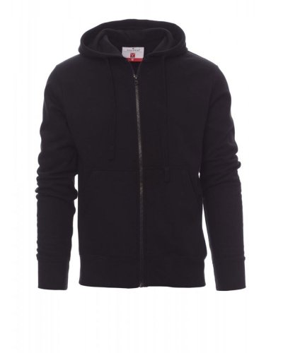 Felpa uomo Portland full zip e cappuccio Nero