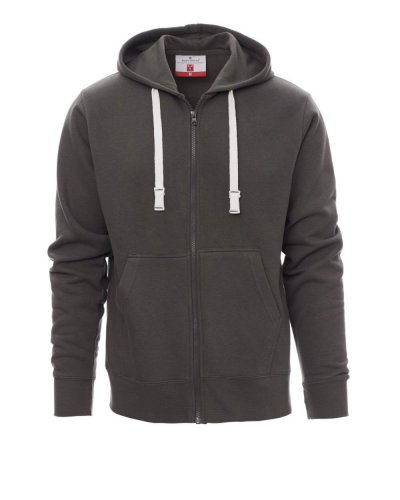 Felpa uomo Portland full zip e cappuccio Grigio