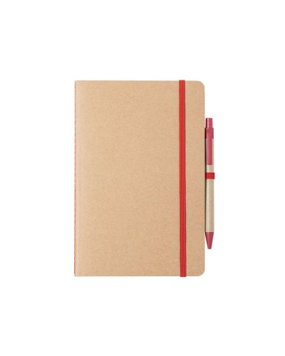 Set composto da Taccuino e penna Esteka Rosso