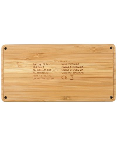 Power Bank solare in bamboo
