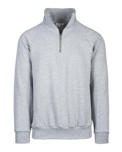 Felpa french terry collo zip Cenere