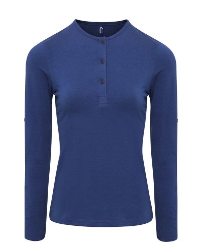 Women's Long John Roll Sleeve Tee Indigo