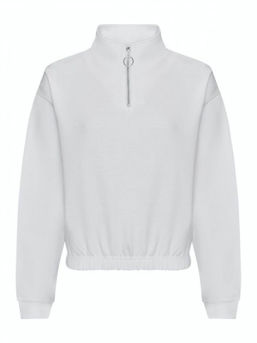 Women's Cropped ½ Zip Sweat Artic White