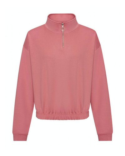 Women's Cropped ½ Zip Sweat Dusty Rose