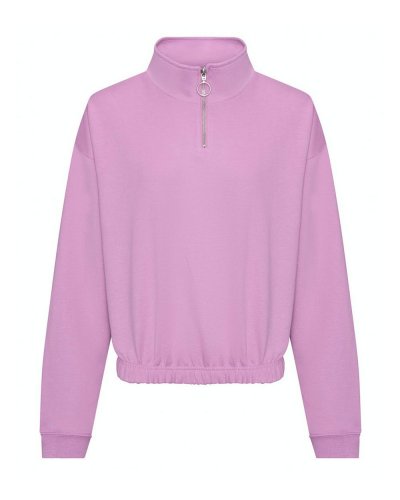 Women's Cropped ½ Zip Sweat Lavander