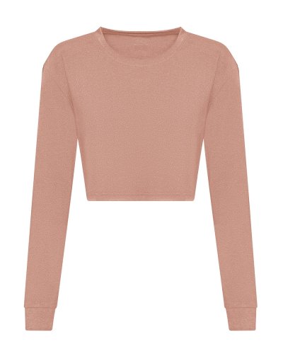 Maglietta corta a girocollo Dusty pink