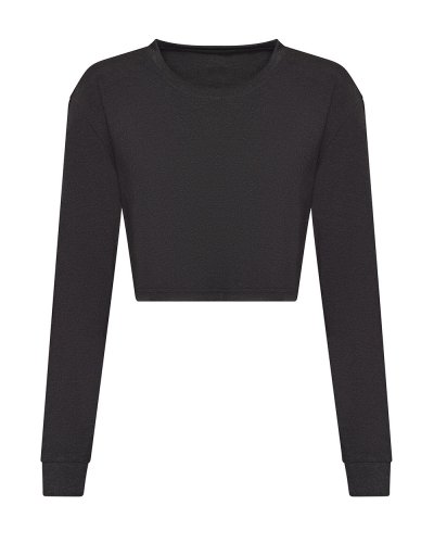 Maglietta corta a girocollo Heather Black
