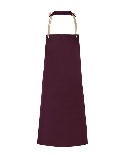 Bib Apron with cords 70 x 85 cm Aubergine