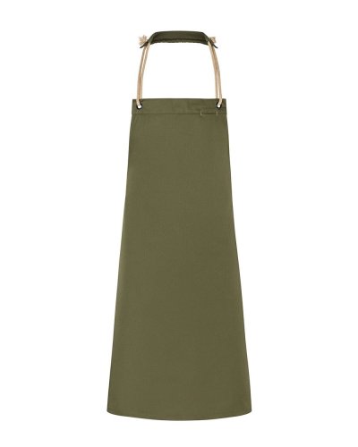 Bib Apron with cords 70 x 85 cm Moss Green